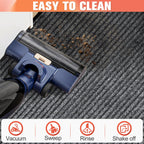 MYFAMIREA Commercial Floor Mat 3' x 5' Extra Large Front Door Industrial Rug Heavy Duty Brush Step Entrance Mat Weather Utility Rug with Non Slip Rubber Backing Low Profile for Entryway, Charcoal Grey