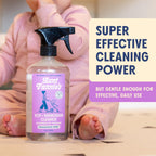 Aunt Fannie's Toy and Highchair Cleaner, Hypoallergenic, Multi-Purpose Spray Powered by Vinegar for Toys, High Chairs, Car Seats, Swings, Counters, and Other Hard Surfaces Fragrance Free, Pack of 6