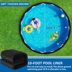 300G/M² Thicker Pool Liner Pad for Above Ground Swimming Pools,10 Ft Round Under Pool Padding, Durable Geotextile Material, Double Density Puncture Resistant, Extend Liner Life,Mats for Pool Bottom