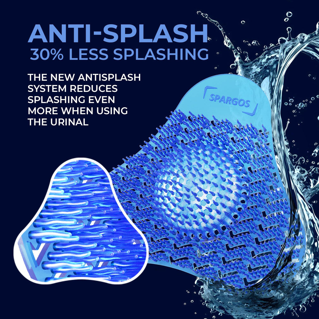 Spargos Urinal Screen Deodorizer, 24 Pack Blue Yellow Orange