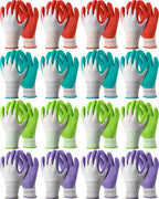 Irenare 16 Pairs Gardening Gloves Bulk for Women Breathable Rubber Coated Yard Garden Gloves Outdoor Protective with Grip(Multicolor)