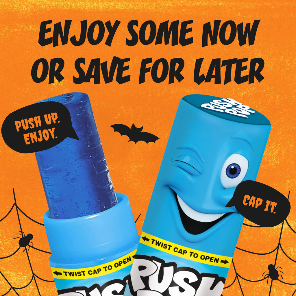 Push Pop Halloween Candy Lollipops, 24 Count, Assorted Party Favors