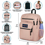 JanSport Laptop Backpack - Computer Bag with 2 Compartments, Ergonomic Shoulder Straps, 15” Laptop Sleeve, Haul Handle - Navy