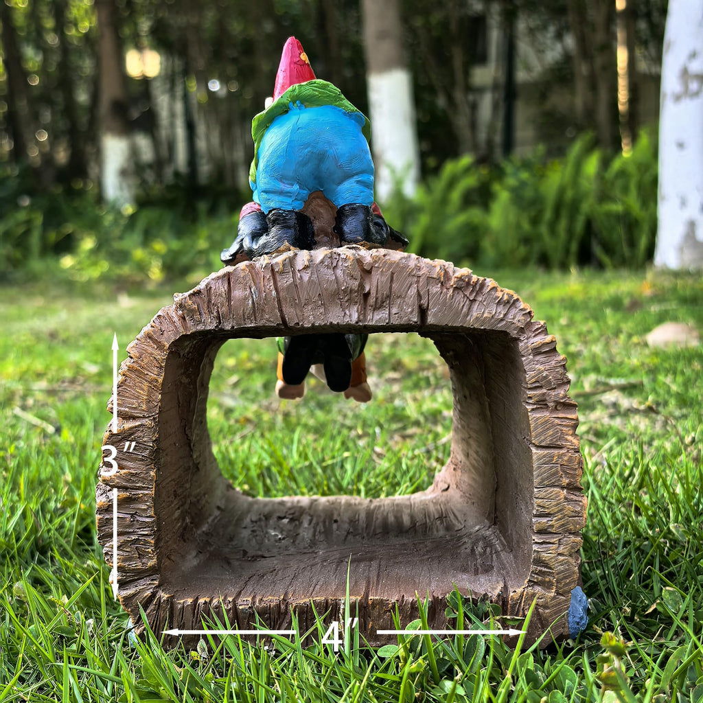 Ahbuohe Decorative Gutter Downspout Extensions Statue,3" x 4" Downspout Extension Sculpture,Gnomes Decorative Rain Gutter Downspout Extension Figurine Decor Sculpture for Lawn Yard