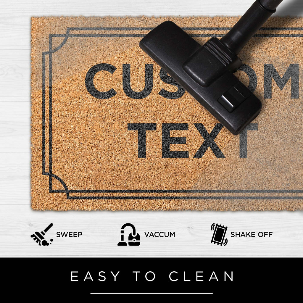 Personalized Door Mat, Custom Door Mat with Text, Custom Welcome Doormat, Coir Entryway Decor, Indoor Outdoor, Housewarming Christmas Gift, Slip Resistant Backing