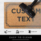 Personalized Door Mat, Custom Door Mat with Text, Custom Welcome Doormat, Coir Entryway Decor, Indoor Outdoor, Housewarming Christmas Gift, Slip Resistant Backing