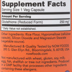 NOW FOODS Glutathione 250, 60 CT