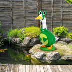 JcHrmers Frog Porch Goose Outfit Spring Goose Outfits Summer Yard Goose Clothes Fits 23" Cement Plastic Goose Statue for Spring Summer Outdoor Garden Yard Patio Lawn Art Decor