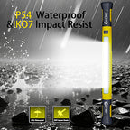 JINLITE Magnetic Work Light - 3000LM Rechargeable LED Work Light Bar, 5200mAh Under Hood Mechanic Light for Garage, Workshop, Vehicle Inspection (1 Pack, Yellow)