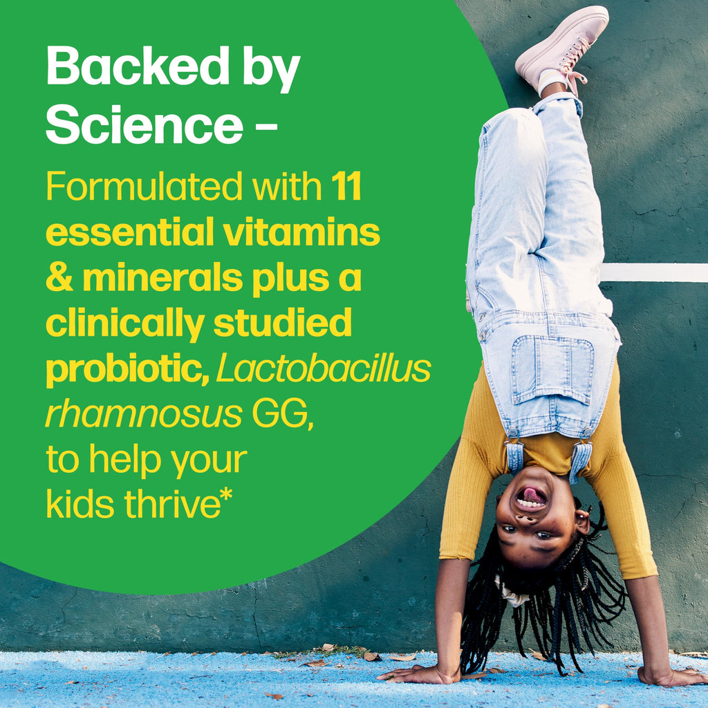 Culturelle Kids Complete Chewable Multivitamin + Probiotic For Kids, Ages 3+, 90 Count, Digestive Health, Oral Health & Immune Support - With 11 Vitamins & Minerals, including Vitamin C, D3 & Zinc