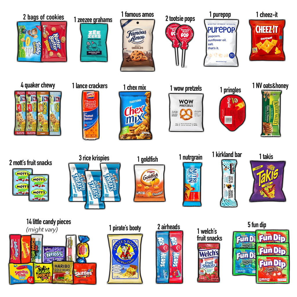 CRAVEBOX Snacks Variety Pack, 45 Count Snack Box Halloween Care Package