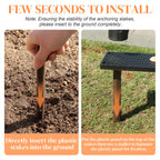 24 Pack Plastic Landscape Edging Anchoring Stakes,9.8 Inch, Brown