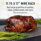 Checkered Chef Cooling Rack for Cooking and Baking - 11 ¾" x 17 Set of 2 Stainless Steel, Oven Safe Grid Wire Cookie Cooling Racks
