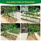 MQHUAYU 51"x 53" Cucumber Trellis for Raised Bed,Adjust A-Frame Trellis