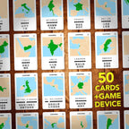 100 PICS Countries of The World Travel Game - Learn 100 Countries | Flash Cards with Slide Reveal Case | Geography Card Game, Gift, Stocking Stuffer | for Kids and Adults | Ages 6+