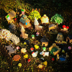 HIYZI 60 PCS Mini Fairy Garden Accessories Kit Miniature House Decor