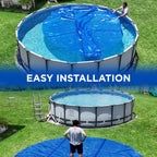 21 Foot Round Solar Cover for Inground and Above Ground Pools, 12 Mil - Premium Heavy Duty Solar Blanket for Above Ground Pool, Blue - Made in USA