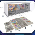 1/64 Scale Cars Display Case: Toy Car Parking Garage with LED Light Compatible with Hot Wheels, FoamBoard Storage Display for Matchbox with Acrylic Cover (Shattering World)