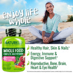 NATURELO Whole Food Multivitamin for Women - with Vitamins, Minerals, & Organic Extracts - Supplement for Energy and Heart Health - Non GMO - 120 Vegan Capsules