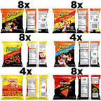 Frito Lay Flamin' Hot Mix, 6 Flavor Single Serve Cheetos, Doritos, Chester's & Funyuns Variety Pack, (40 Count)