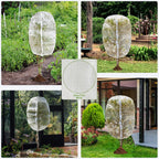 4 Pack Bird Netting Bags for Garden Protection, 3.3 x 4.6 FT Insect Barrier Mesh Covers with Zipper Drawstring, Fruit Tree Netting for Blueberry Bushes Tomatoes Vegetables and Outdoor Plants