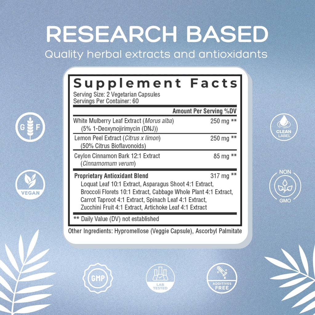 Level Off Anti Spike Formula Glucose Supplement – Capsules for Metabolic Health, Supports Healthy Post-Meal Glucose Spikes, Vegan, Non-GMO, Gluten Free (120 Count (Pack of 1))