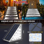 AUDLES LED Solar Step Lights Waterproof Outdoor Stair Lights, Solar Deck Lights Outdoor Decor IP67 Solar Lights for Yard, Patio, Garden, Walkways, Front Door, Pathway, Driveway (8)