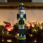 FOCO NFL Seattle Seahawks Team Logo 14" Holiday Nutcracker, Version 2, One Size