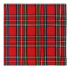 COTTON CRAFT Christmas Tartan Plaid Cloth Napkins - 12 Pack 100% Cotton