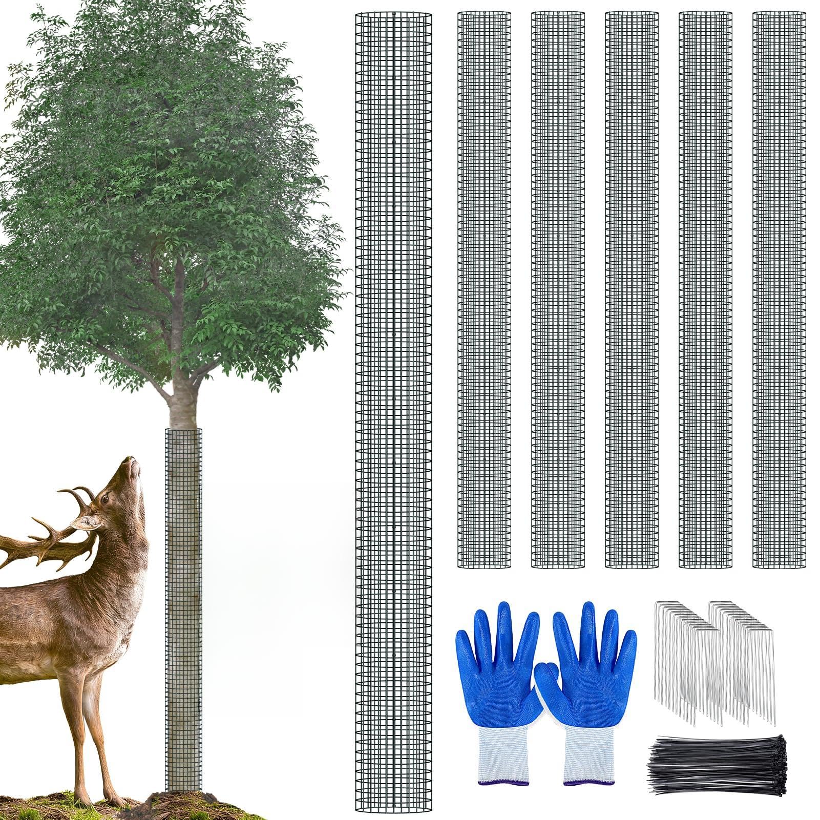MUDEREK 6 Pack Metal Tree Trunk Protector-48