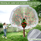 TMFsode Fruit Tree Netting with Zipper and Drawstring, 6Ft x 6Ft, 2Pcs