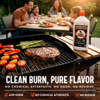Charcoal Lighter Fluid (1 Quart) - 2 Pack Clean Burning, Low Odor & Fast Lighting Lighter Fuel - Perfect Fire Starter Fluid for Outdoor BBQ, Grilling, Camping, Charcoal & Wood Fires by Billy Buckskin