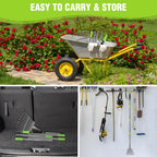 WORKPRO Rake, Small Rake for Leaves with 72” Adjustable Long Handle