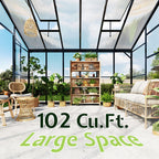 AMERLIFE 12 x 10 x 8-Ft Hybrid Polycarbonate Greenhouse