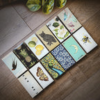 4" White Matches + 2 Boxes of HomArt Drawn Trees Designer Matchboxes + Extra Striker Stickers Included | 100 Classic White Tip Safety Matches with Decorative Matchboxes | Gifts by Thankful Greetings