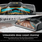 Shark CarpetXpert HairPro | Upright Carpet, Area Rug & Upholstery Cleaner | StainStriker Handheld Tough Stain Remover & Onboard Self Clean | Pet Hair Pickup & Odor Removal | 5 Tools | Navy | EX304