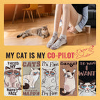 Funny Cat Ankle Socks for Women - Cute Cat Lover Stocking Stuffer Gifts