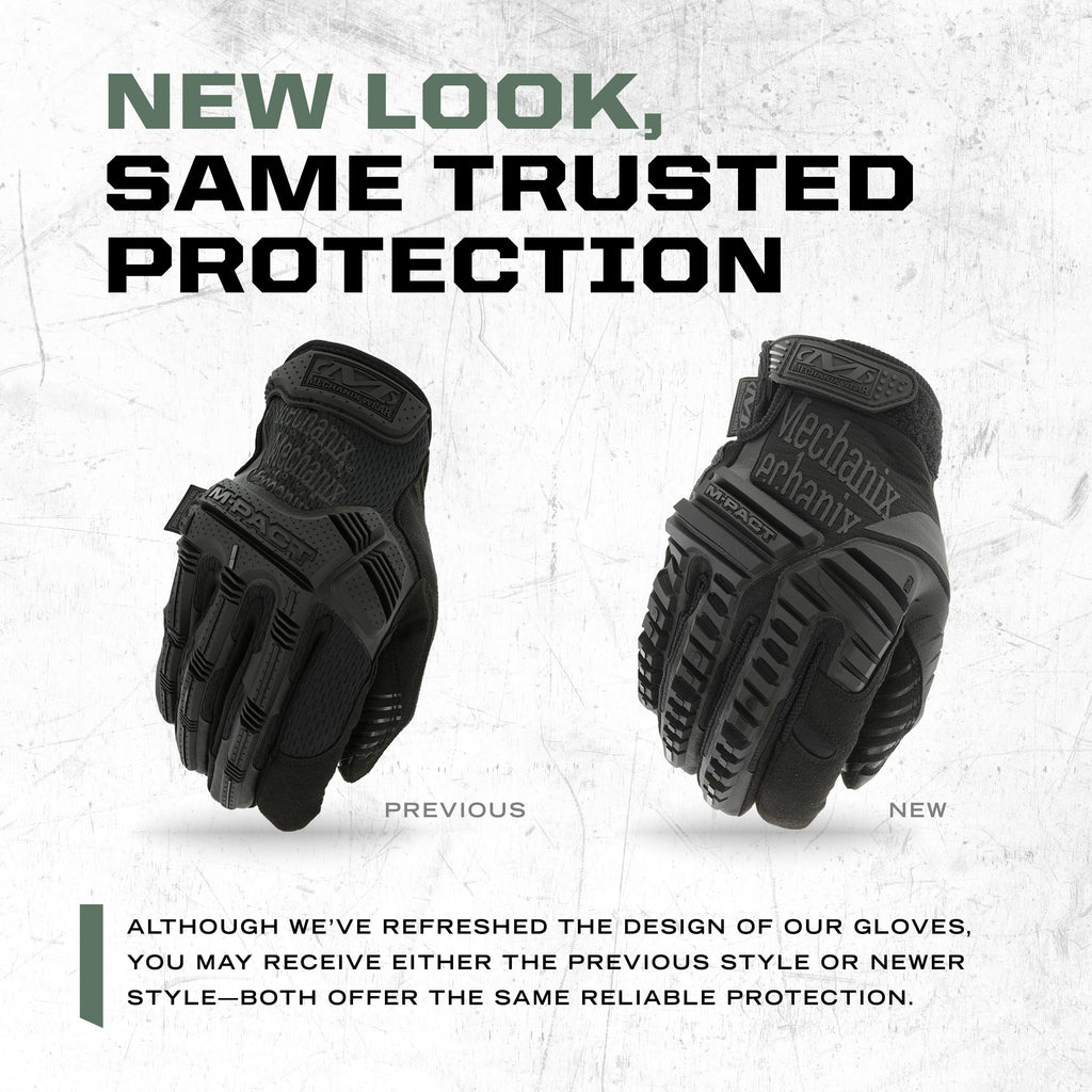 Mechanix Wear: M-Pact Covert Tactical Gloves with Secure Fit, Touchscreen Capable Safety Gloves for Men, Work Gloves with Impact Protection and Vibration Absorption (Black, Small)