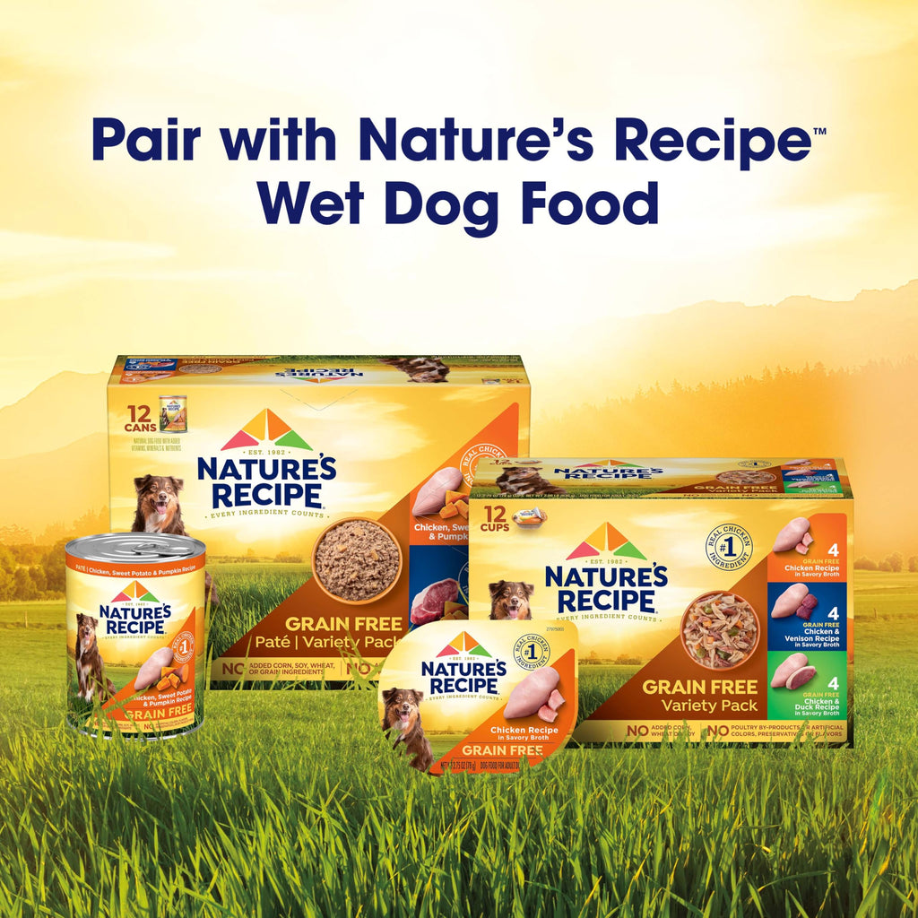 Nature's Recipe Grain Free Salmon Dry Dog Food, 24 lb. Bag