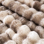 Serenhom 50"x60" Ultra-Soft Fuzzy Faux Fur Throw Blanket, Brown Tie Dye