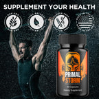 (2 Pack) Primal Storm Capsules, PrimalStorm Pills for Men with All Natural Ingredients, Advanced Formula Men's Health and Wellness Support Pill, Maximum Strength Multivitamin Supplement (120 Capsules)
