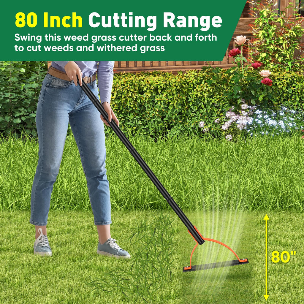 BlumWay 60 INCH Weed Grass Cutter, Double-Edged Serrated Sharp Steel Blade
