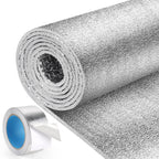 HADOR Reflective Window Film Insulation Roll 59 in X 99 in, Foil Aluminum Roll Double-Sided Foam Core, Summer Window Heat Blocker for RV/Windows/Garage Door - Folded Package