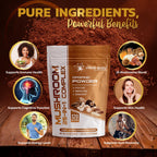 WELLNESS LABSRX Mushroom Powder, 25 in 1 Mushrooms Supplement - 2000mg, 25 Superfood Mishroom Lions Mane Powder with Chaga, Shiitake, Cordyceps, Reishi - Lion's Mane Mushroom - 120 Servings