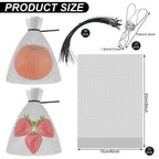 25 Pcs Fruit Protection Wire Mesh Bags 6 x 8 Inch Fruit Bags with Clips and Ties for Fruit Trees Netting Cover Bags Mesh Fruit Protectors for Vegetables Tomato Apple Mango Berry Roots Pl