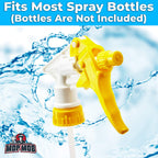 Leak-Free Chemical Resistant Spray Head 10 Pk. BOTTLES NOT INCLUDED. Industrial Sprayer for Car Detailing Window Cleaning and Janitorial Supply. Low-Fatigue Trigger and Nozzle Fit 32oz Bottle.