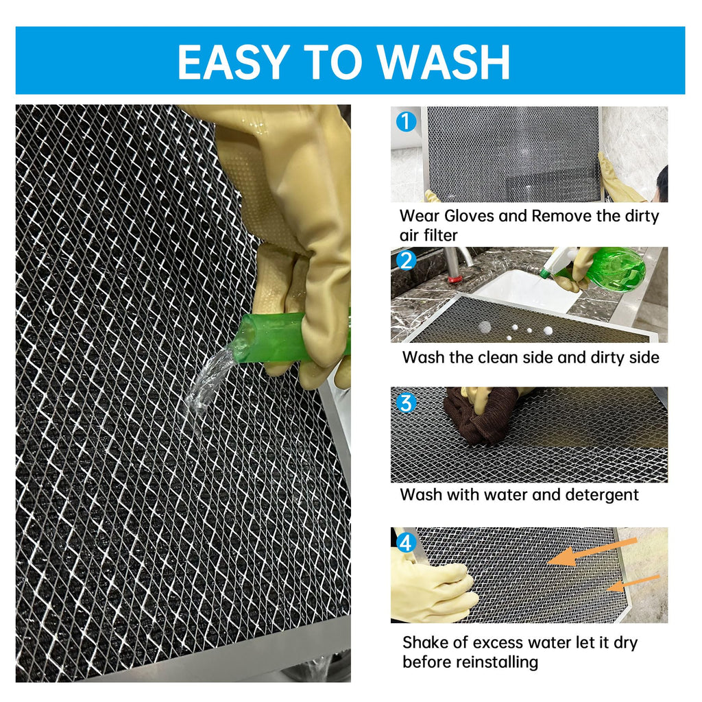 UBeesize 16x25x1 Reusable Electrostatic Air Filter HVAC AC Furnace Filter,MERV 8,Washable, Lasts a Lifetime,Permanent Air Filter,Breathe Fresher,Home And Office(Actual Size:15.5x24.65x0.82 Inch)