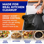 Hefty Ultra Strong 13 Gal Kitchen Trash Bags, Black, Clean Burst, 110ct