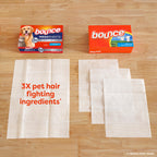 Bounce Dryer Sheets, Pet Hair and Lint Guard | Fresh Scent | Mega Size | 50 Count, Pack of 6