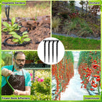 Glooglitter 120 Pack 1/4 Inch Irrigation Tubing Hold Down Plastic Anchor Stakes Drip Irrigation Support Stakes Ground Garden Hose for Garden Greenhouse Sprinkler Landscaping